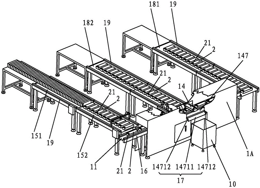 Automatic identification and sorting device for products with identification codes