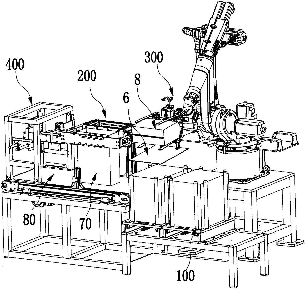 Automatic bagged object secondary bagging equipment and bagging method thereof
