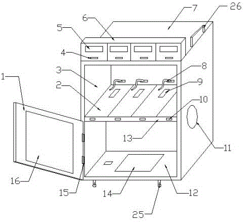 Household intelligent electronic product mobile charging cabinet