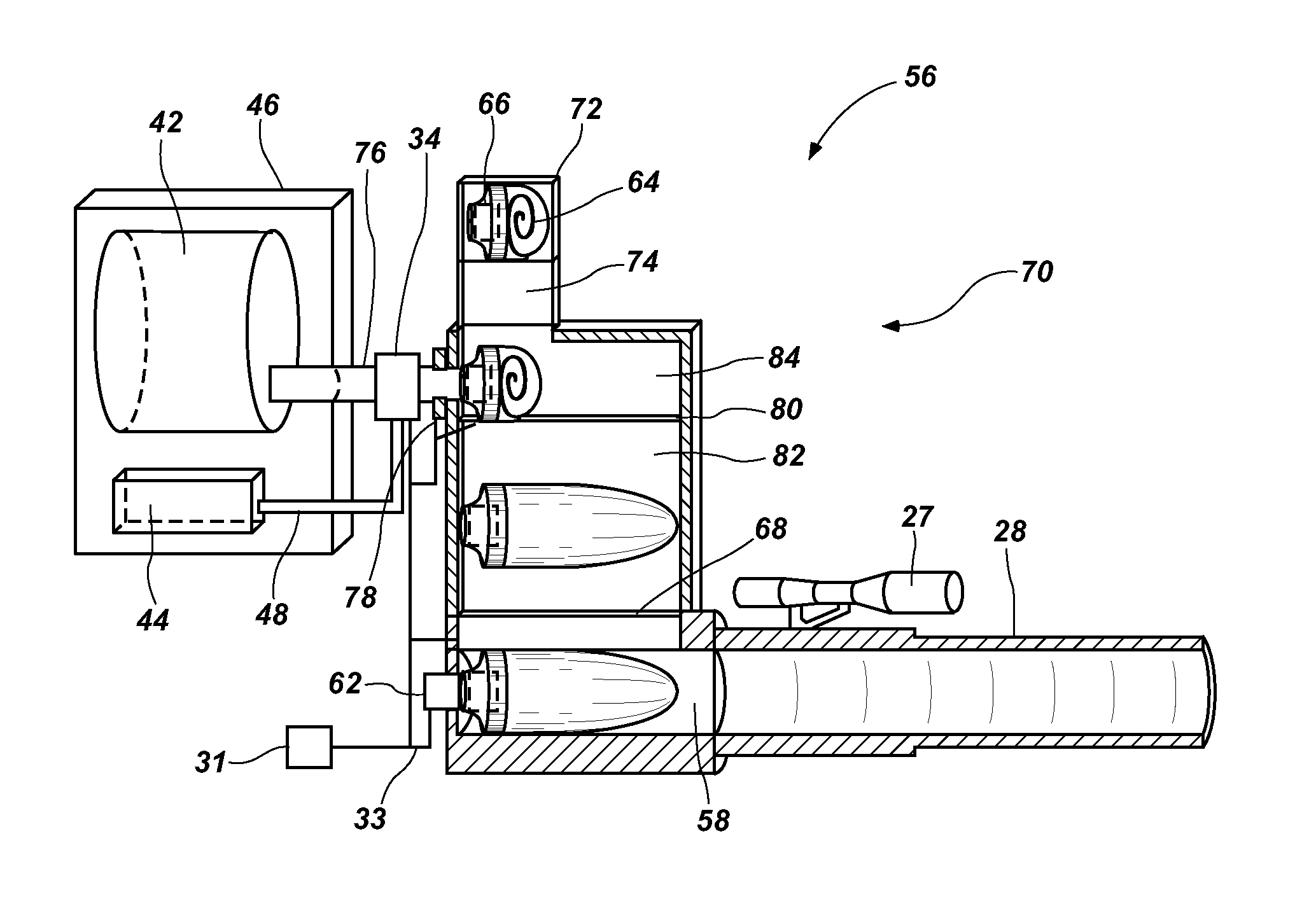 Target-Specific Fire Fighting Device For Launching A Liquid Charge At A Fire