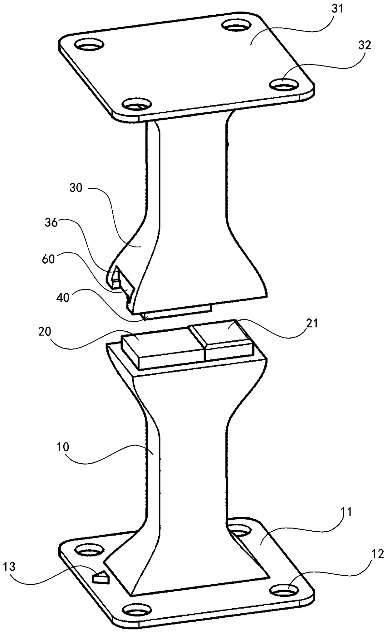 Buffering door stopper and mounting method thereof