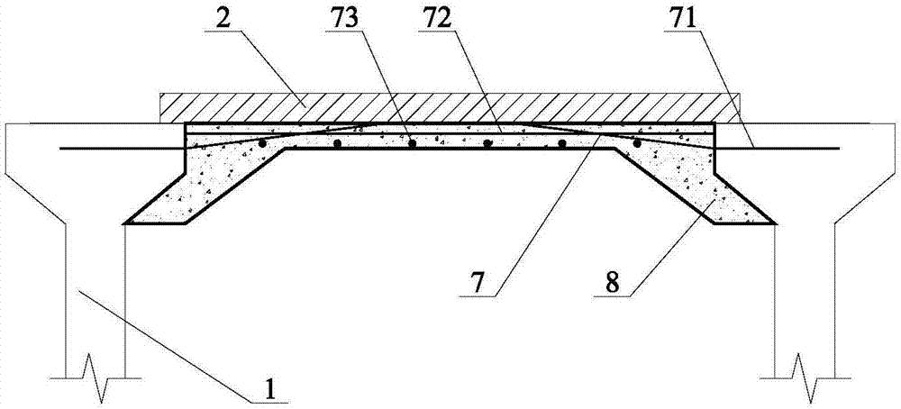 Ultrahigh-performance concrete reinforced channel girder deck structure and reinforcing method thereof