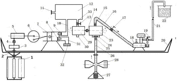 Energy storage type miniature water head fluid energy pumping system