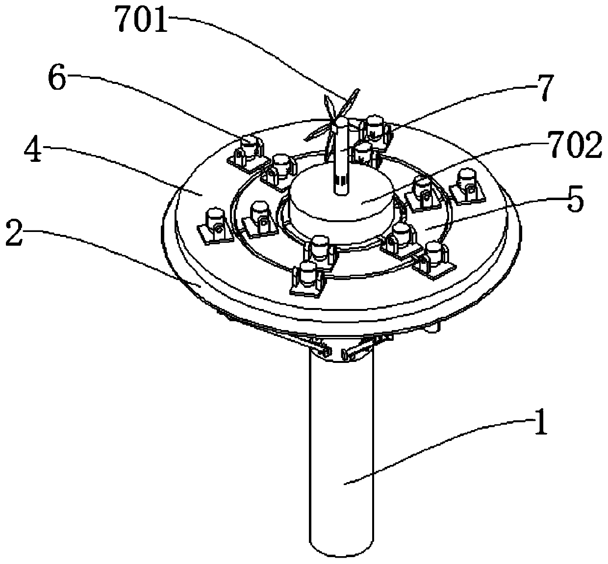 Multi-energy utilization landscape lamp for lakes and rivers, and installation method