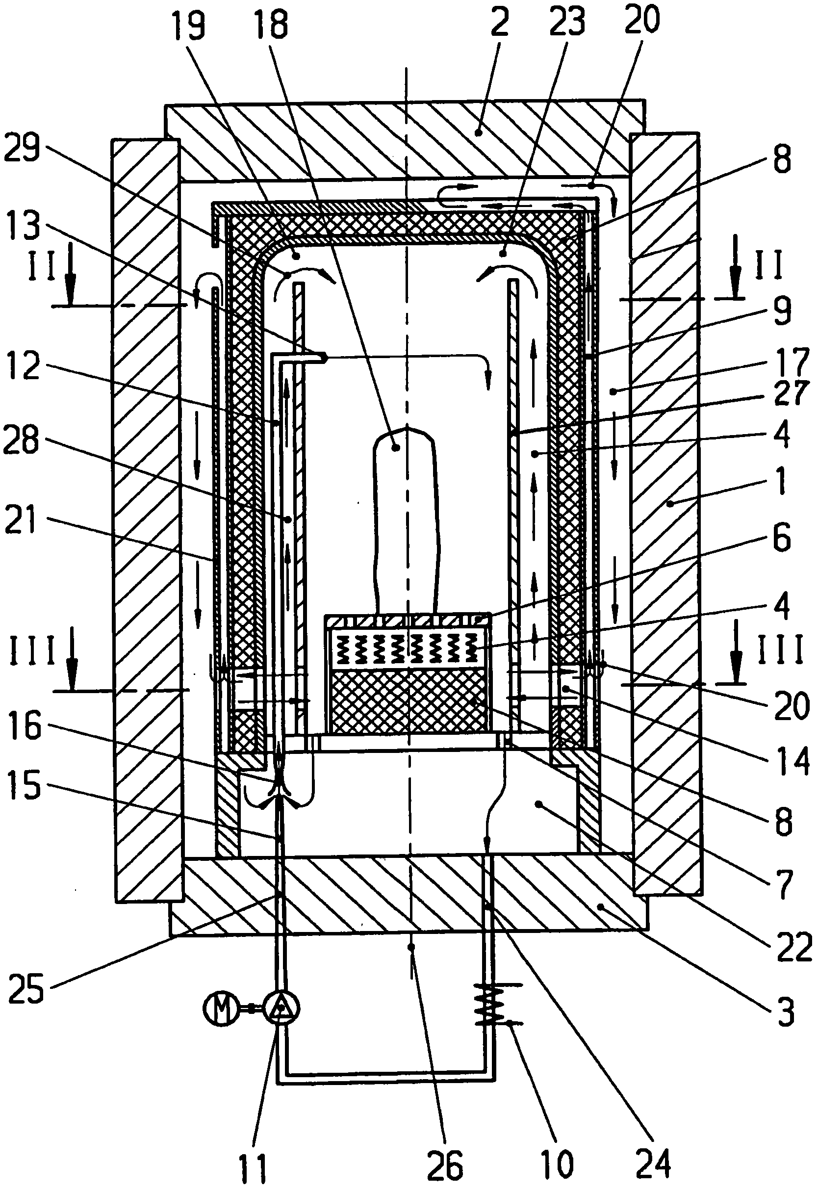 Method for controlling temperature of hot isobaric press and hot isobaric press