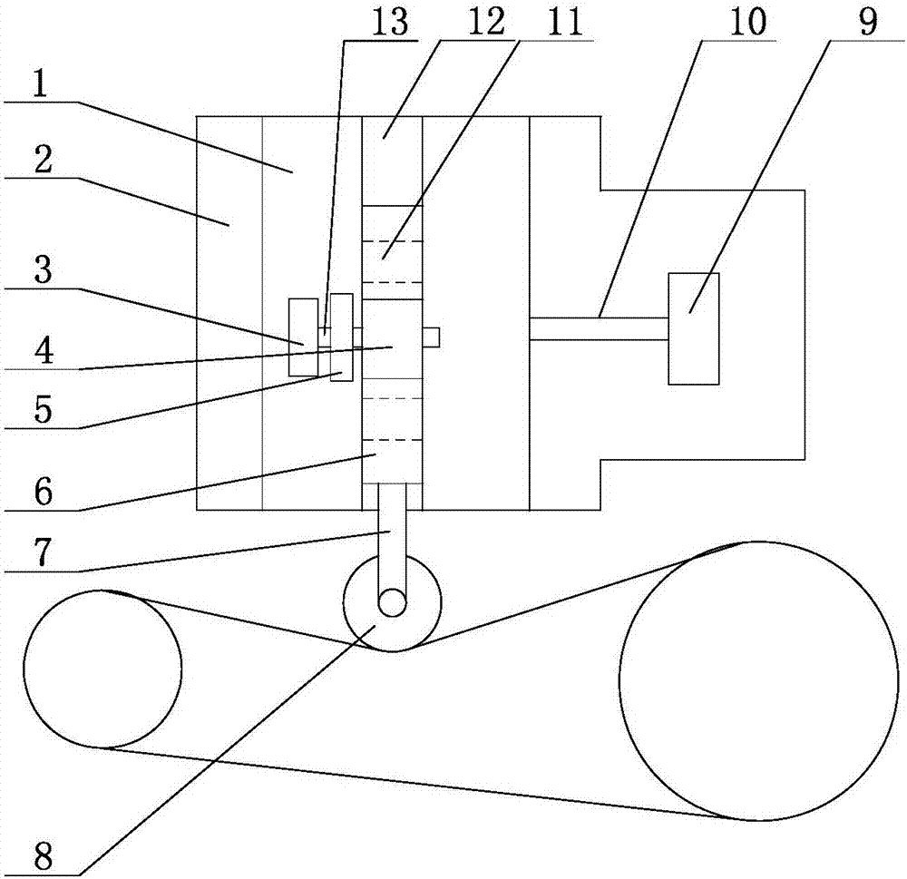 Chain transmission tensioning device