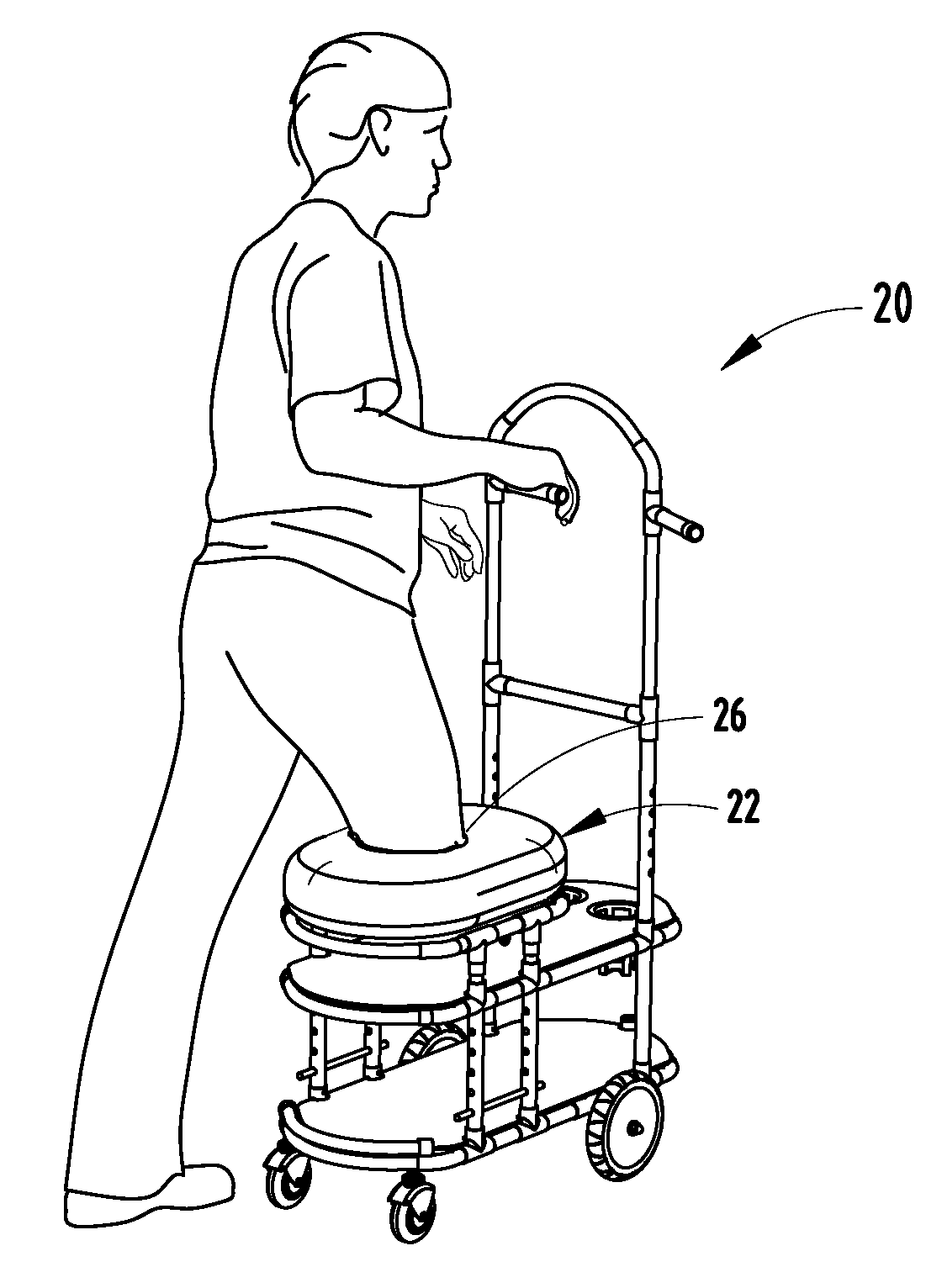 Mobility device for amputee and leg-injured persons