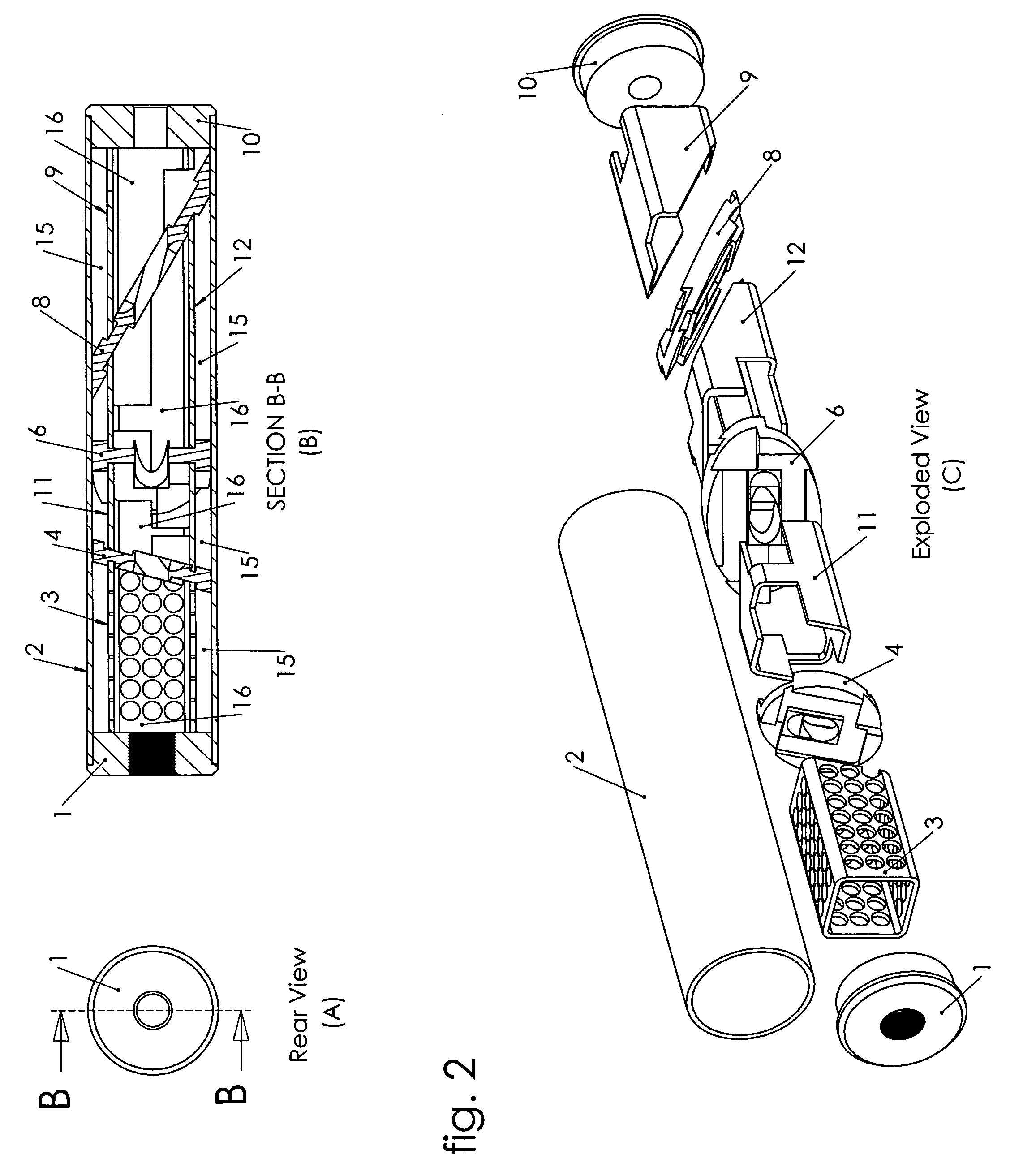 Asymmetric firearm silencer with coaxial elements