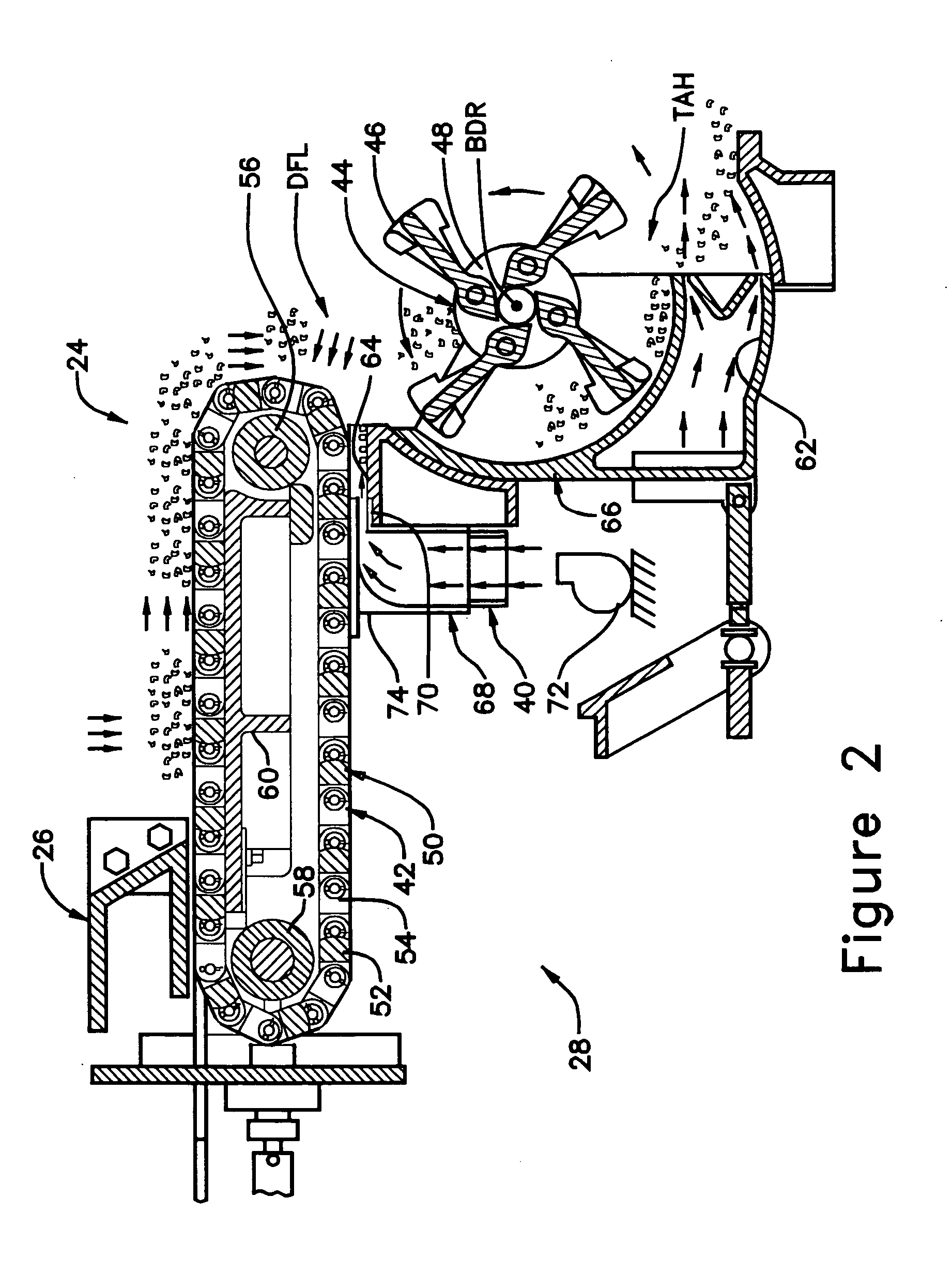 Apparatus for controlling the deposition of feed material on a deposition build-up surface