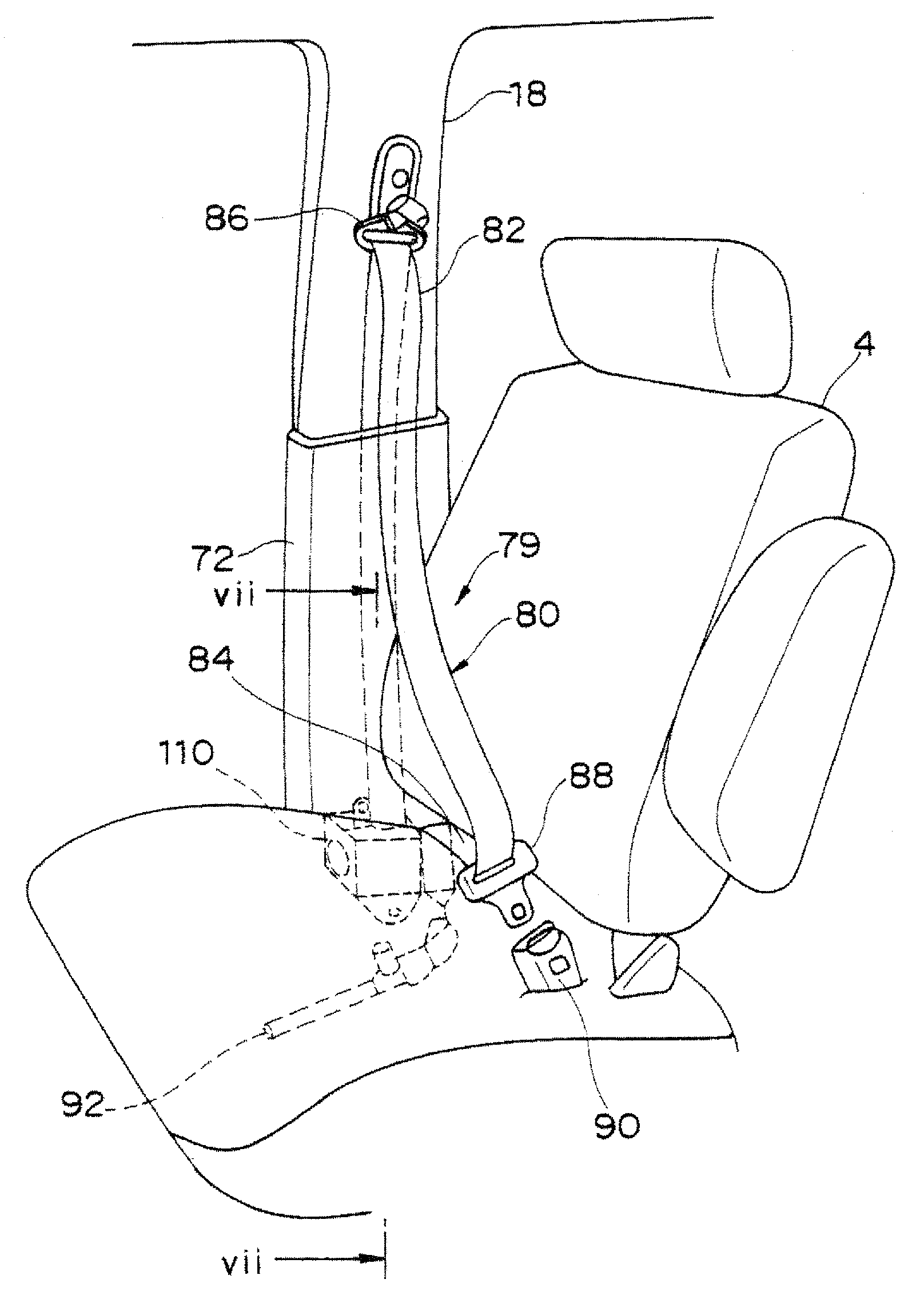 Occupant protection device of vehicle