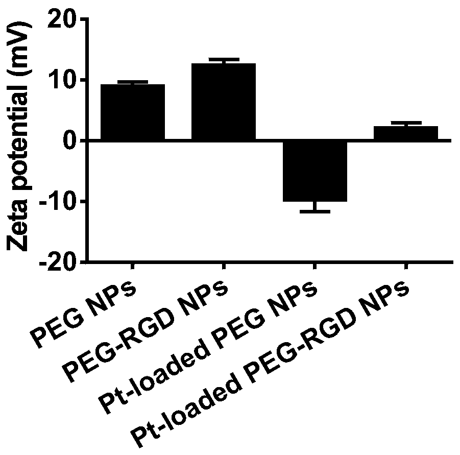 Ultrasonic preparation method of targeted polyethylene glycol nanoparticle drug carrier and application thereof