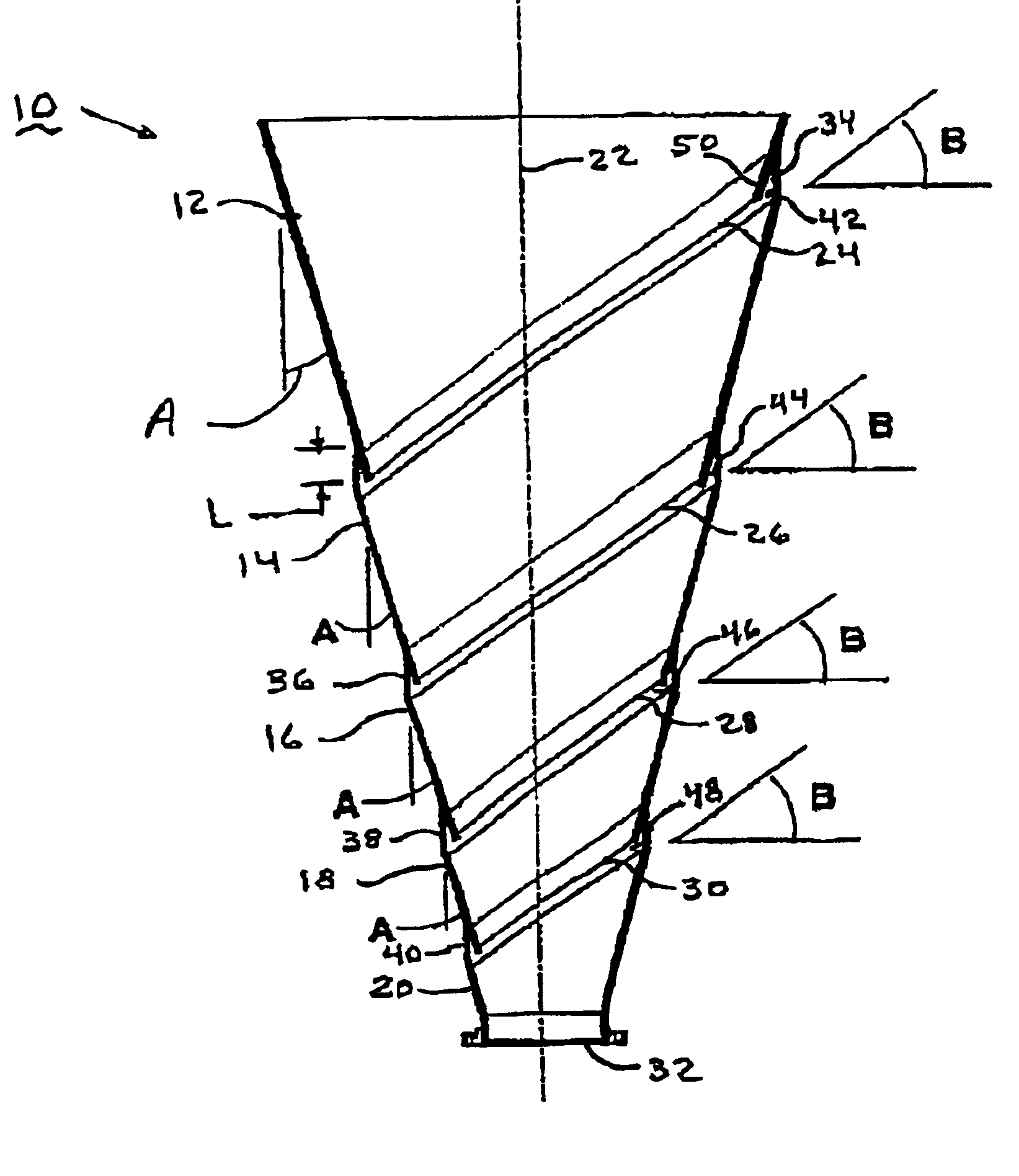Vessel for enabling a uniform gravity driven flow of particulate bulk material therethrough, and direct reduction reactor incorporating same
