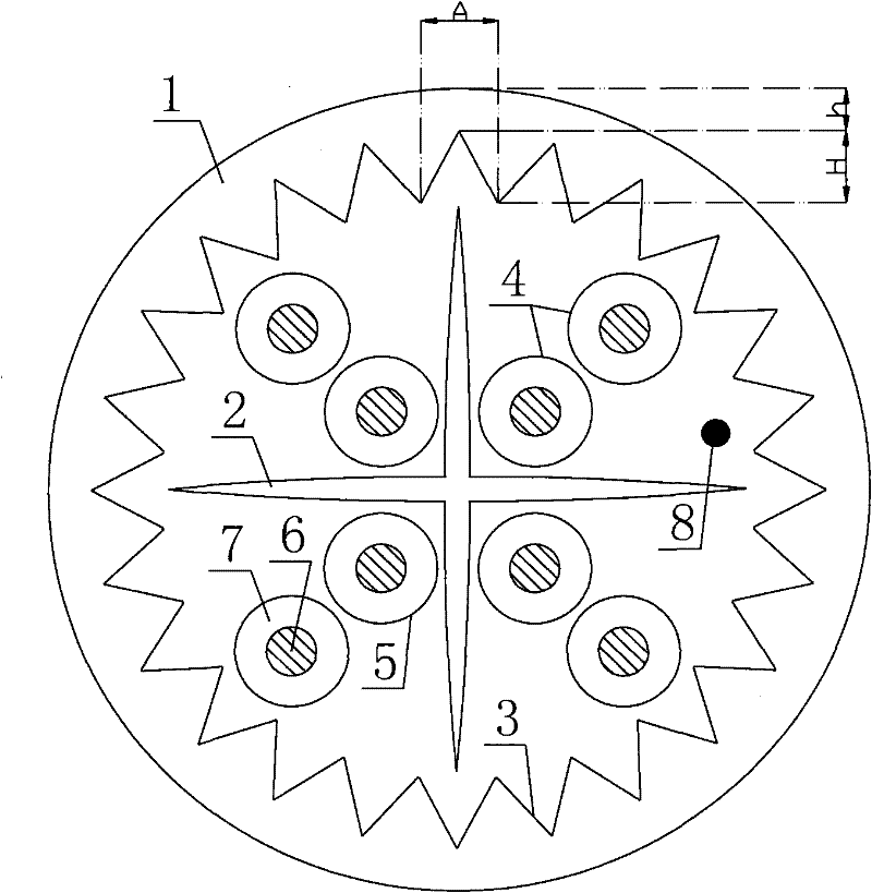 Super-six type unshielded data cable