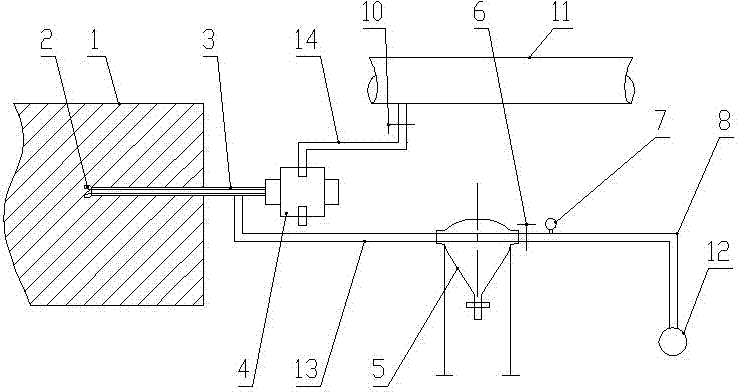Negative-pressure draw-out type coal layer gas content spot sampling method