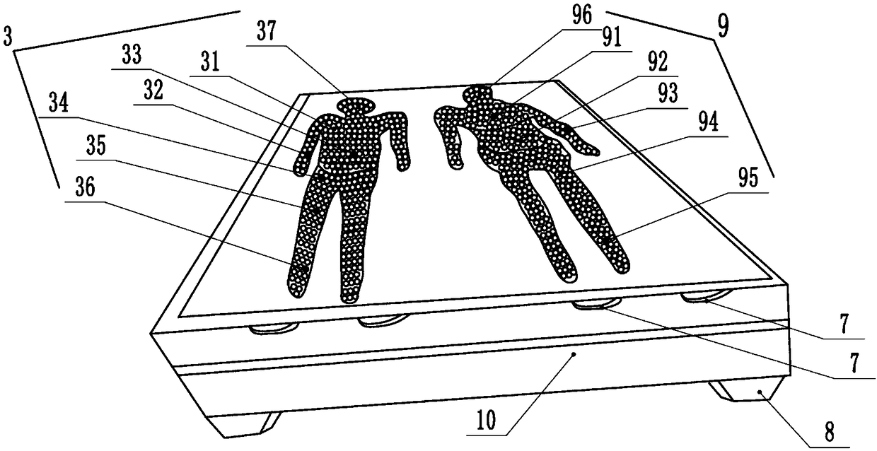 Human body model massage bed