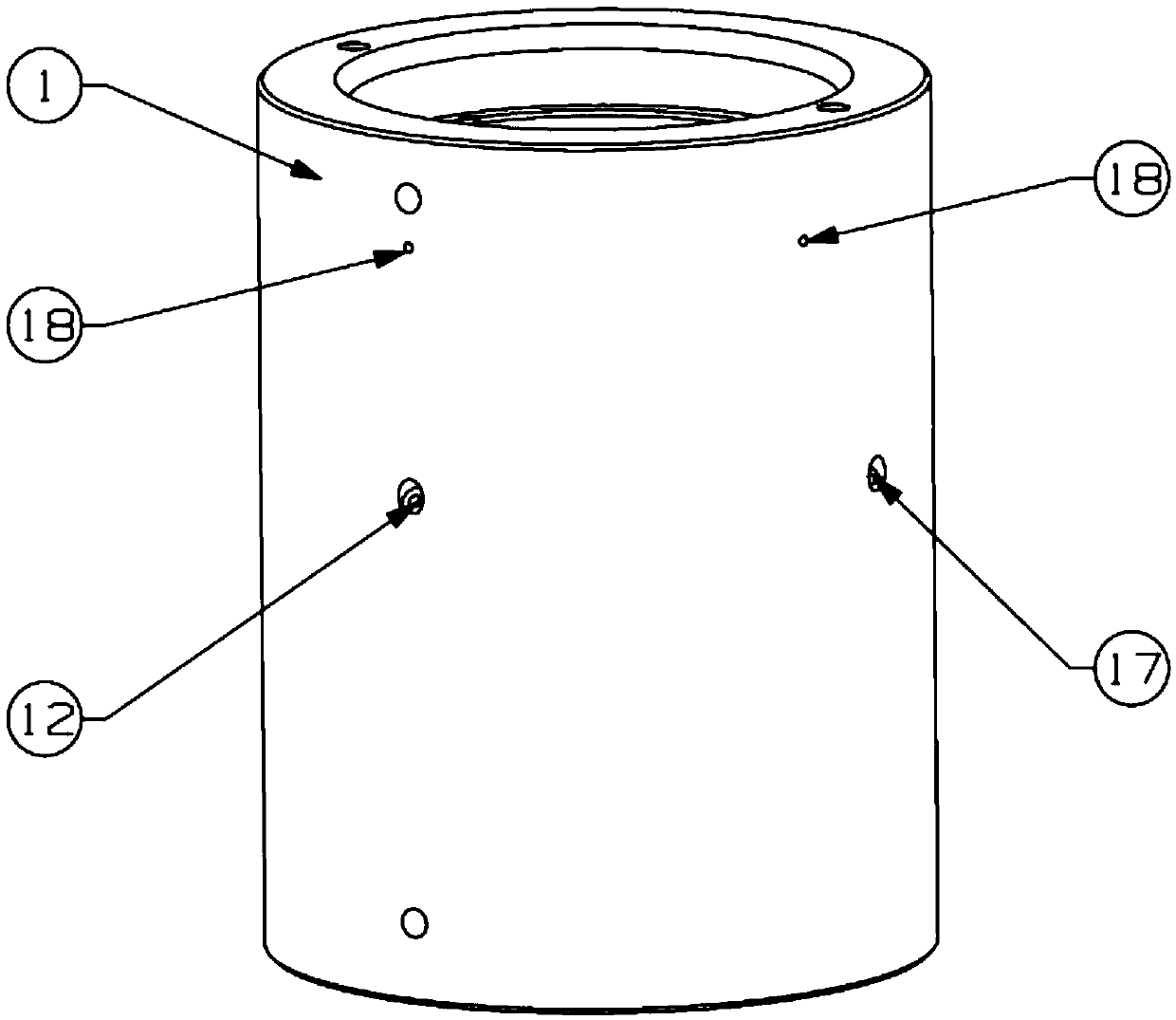 Underwater wellhead head annulus seal surface test device capable of simultaneously loading and pressurizing