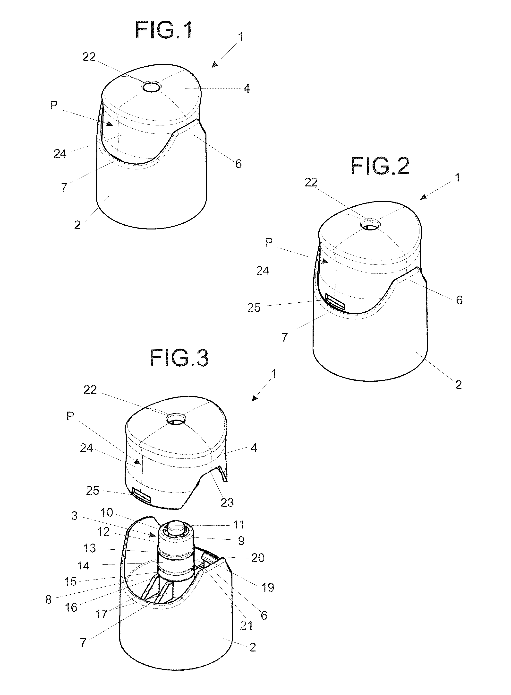 Closure with lock mechanism for fluid products