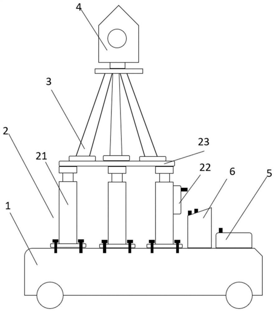Integrated positioning device and method based on AGV and laser tracker