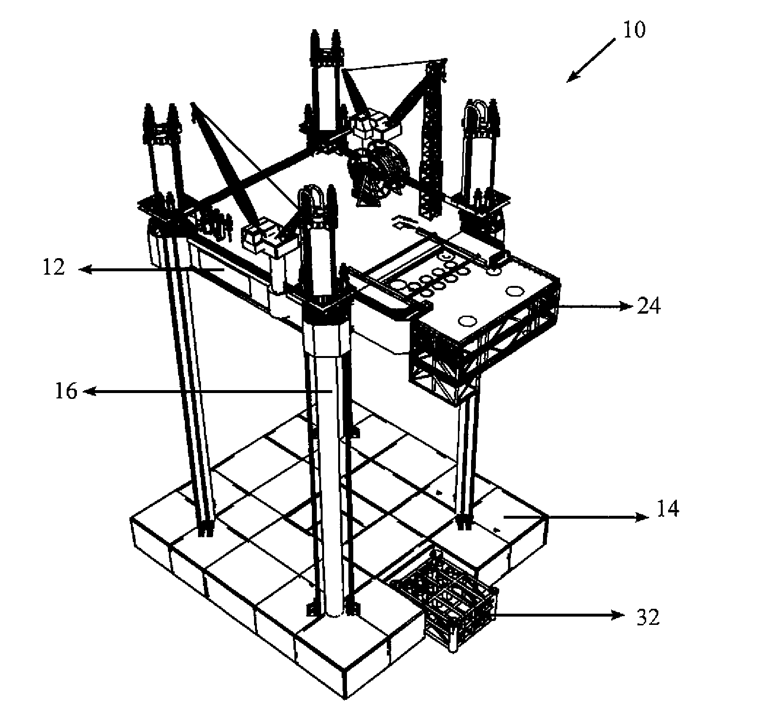Offshore unit and method of installing wellhead platform using the offshore unit