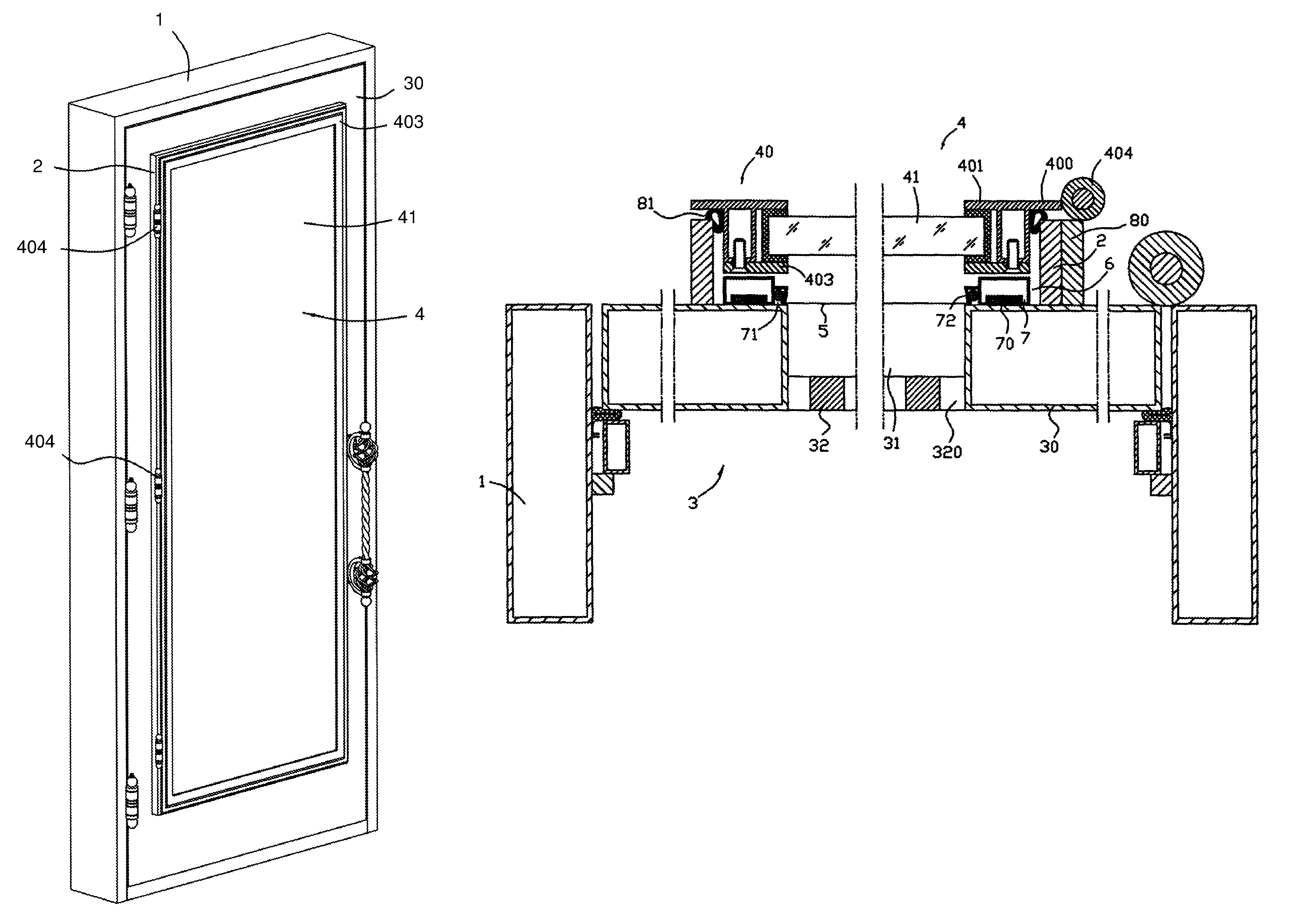 Structure for steel door