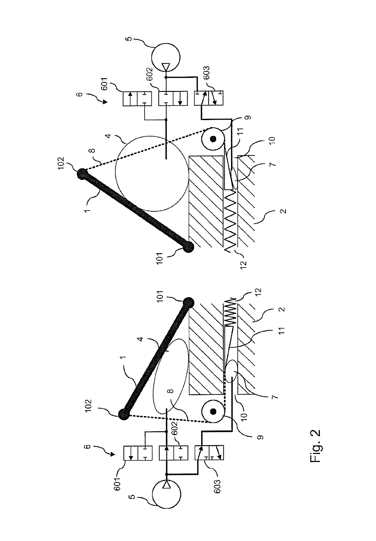 Device for pneumatically adjusting a seat in a transport means, in particular a motor vehicle