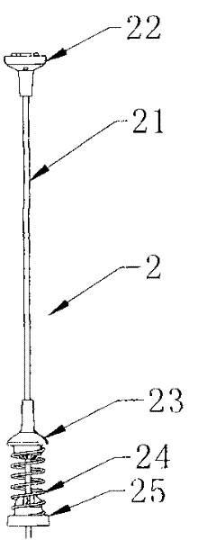 Anti-drop device for shock-absorbing hanging rod of small buoyancy-type washing machine