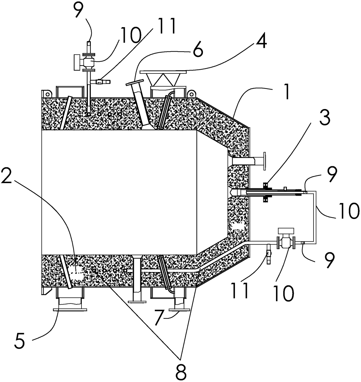 Waste liquid combustion furnace