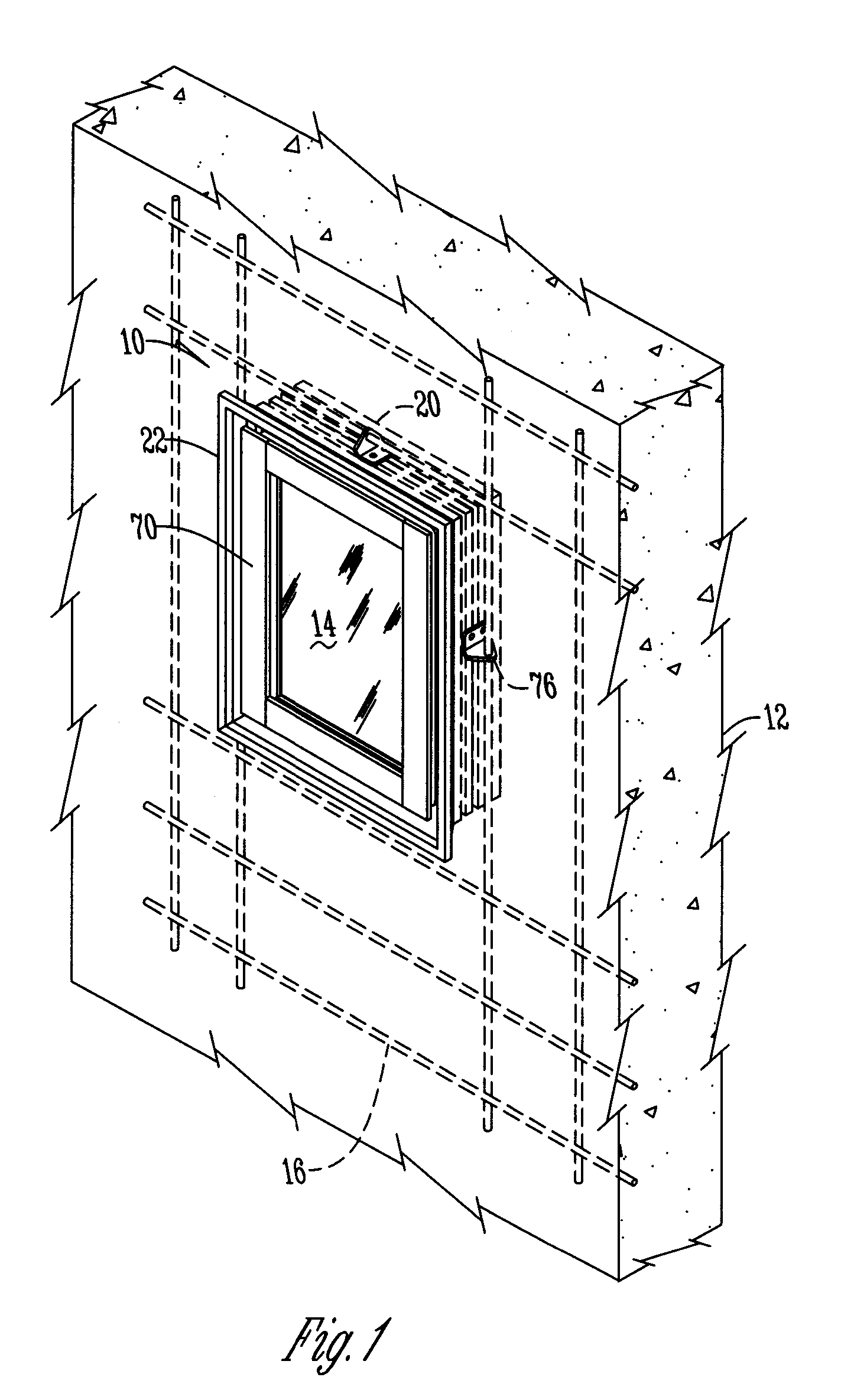 Method of installing windows into a concrete structure