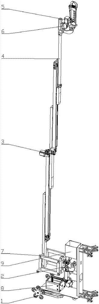 Ultra high voltage power transmission and transformation equipment high-altitude grounding operating device