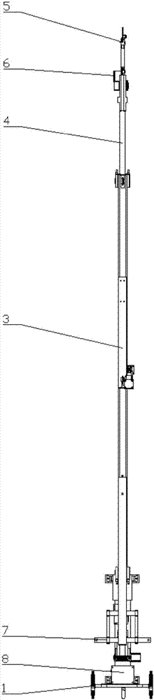 Ultra high voltage power transmission and transformation equipment high-altitude grounding operating device