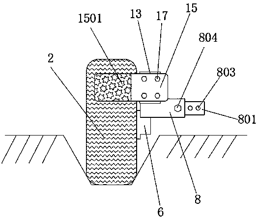 Device for removing tire from pit for car