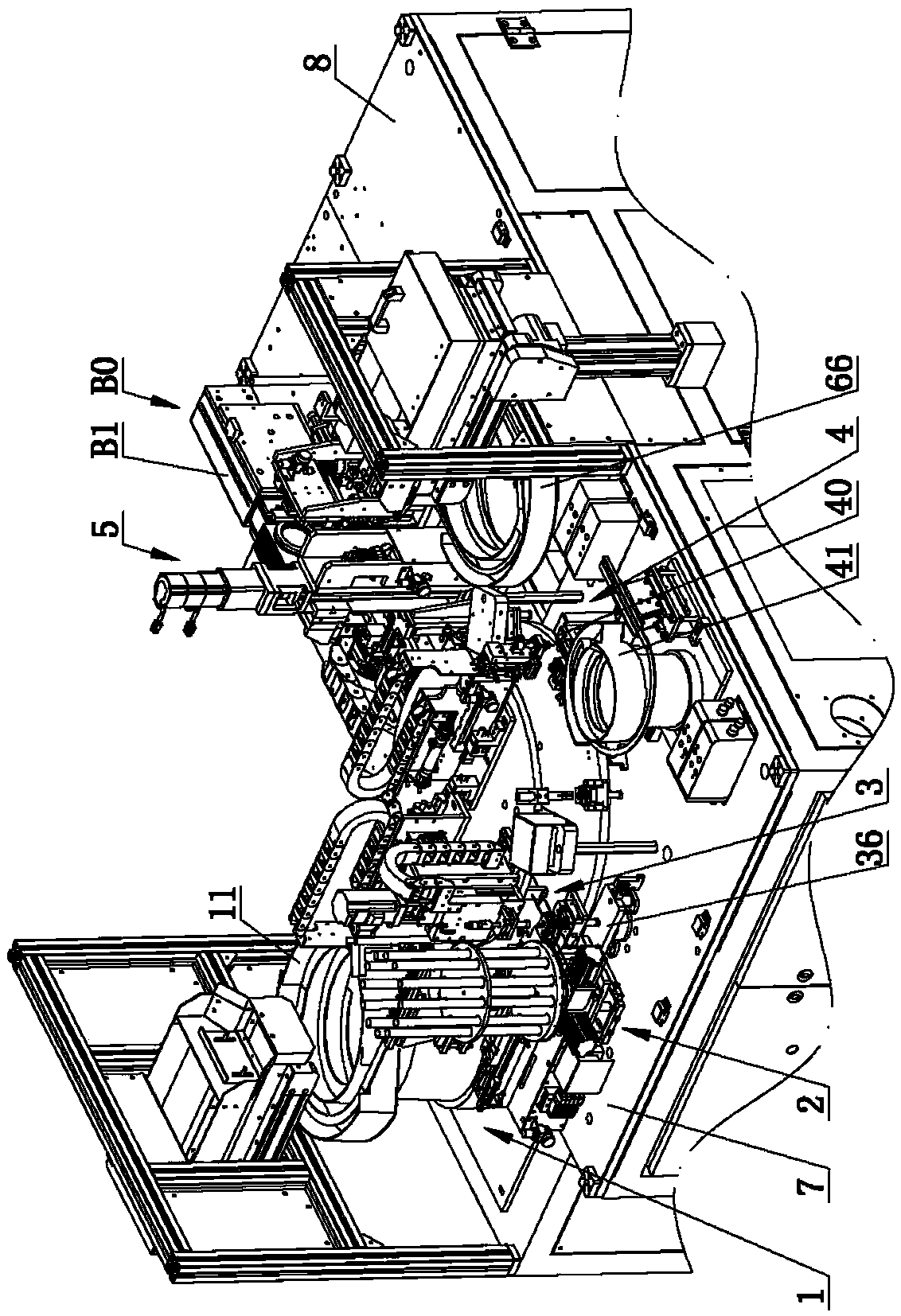 Automatic device used for assembling component provided with magnetic ring