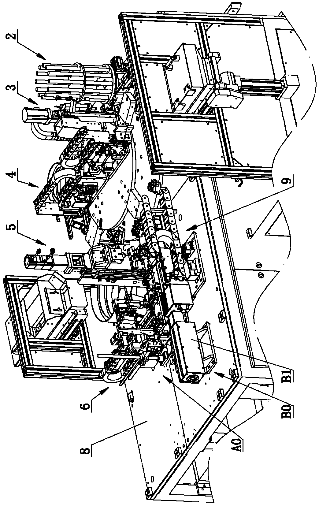 Automatic device used for assembling component provided with magnetic ring