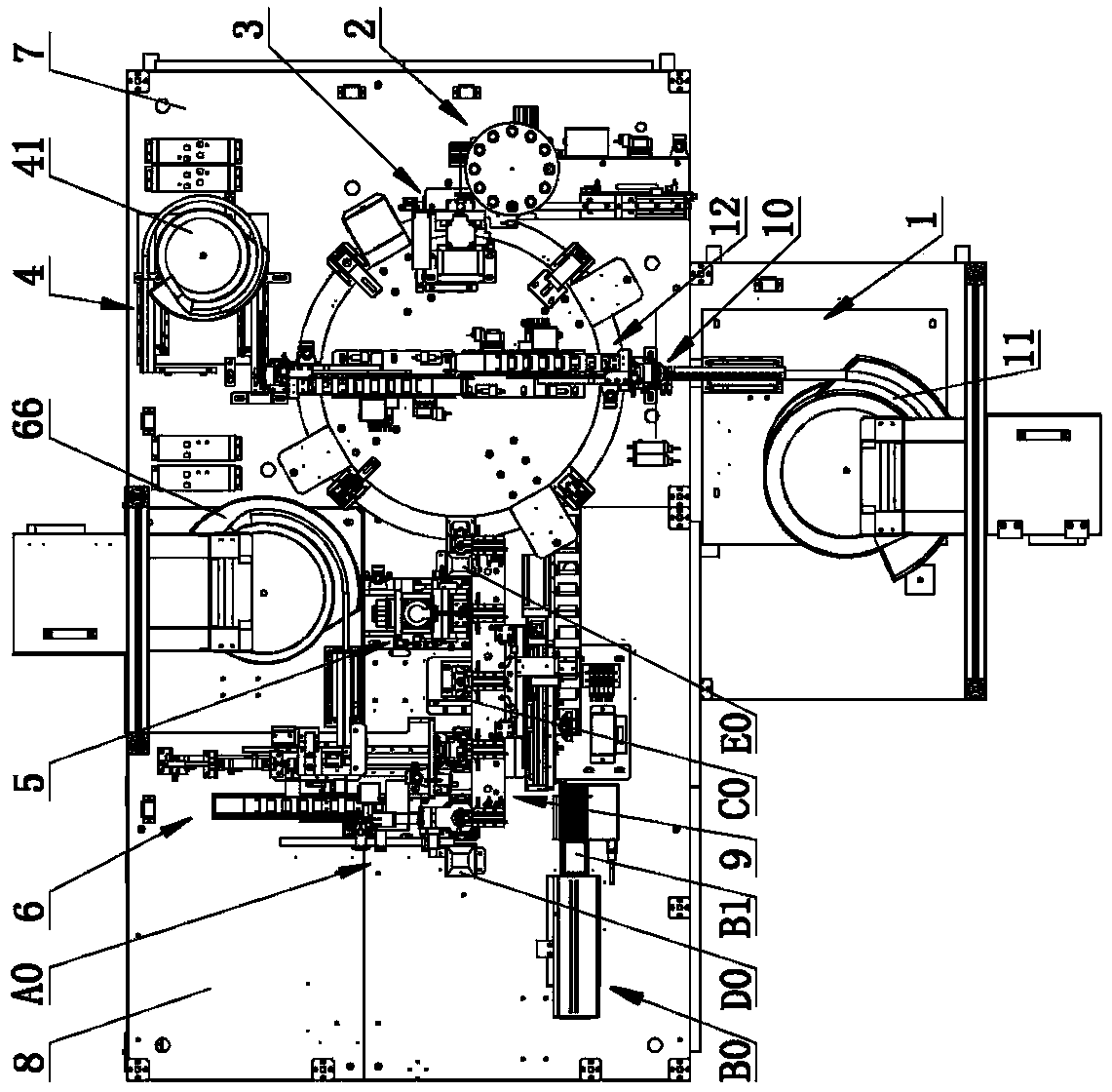 Automatic device used for assembling component provided with magnetic ring