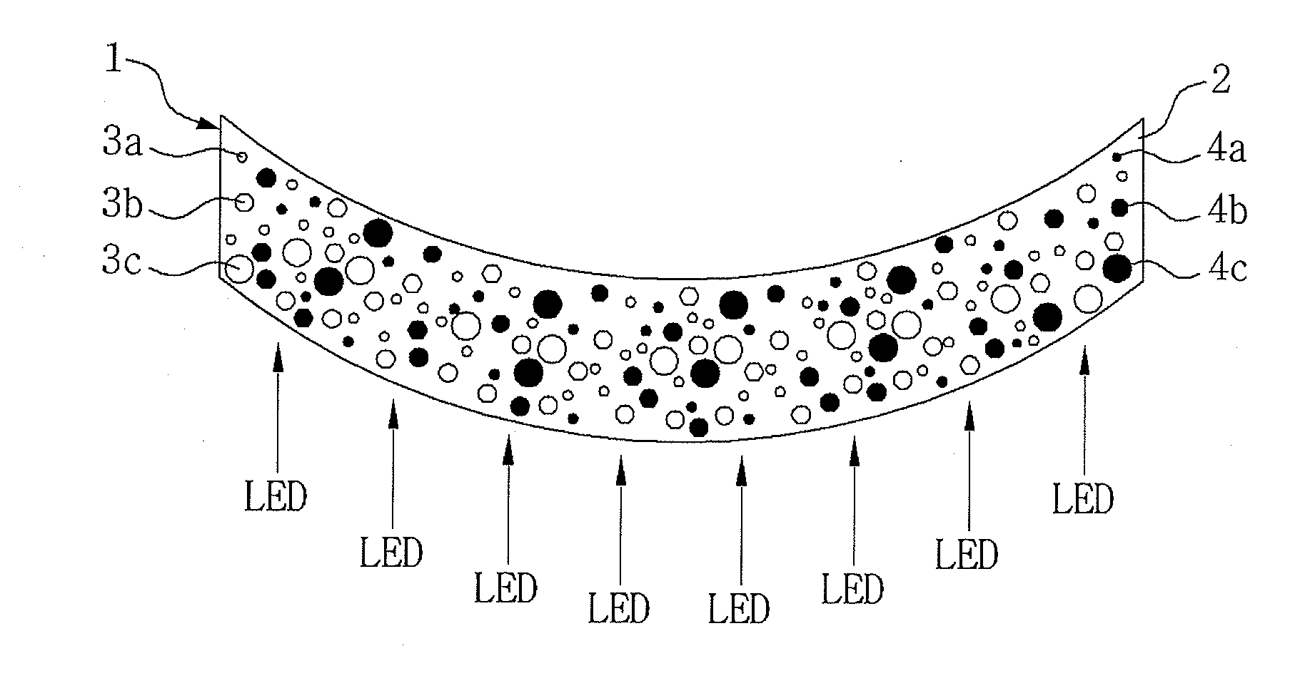 LED light converting resin composition and LED member using the same
