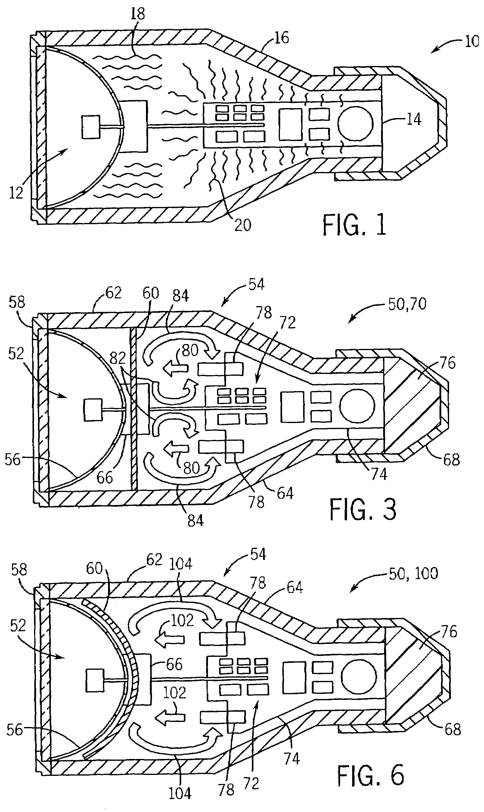Integral ballast lamp thermal management method and apparatus
