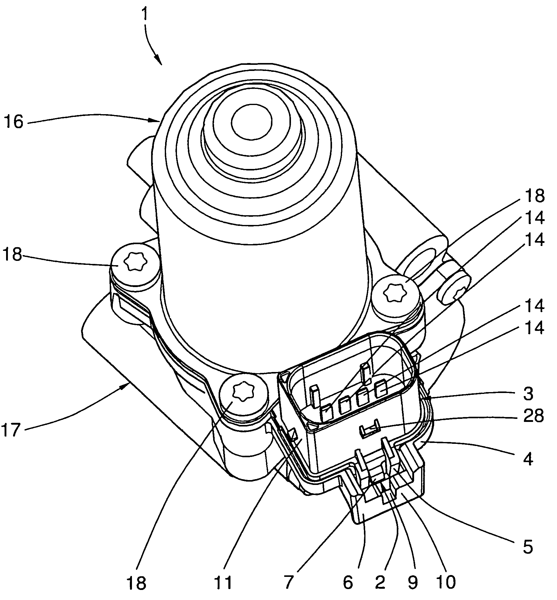 Electric drive with expandable catch and protective device