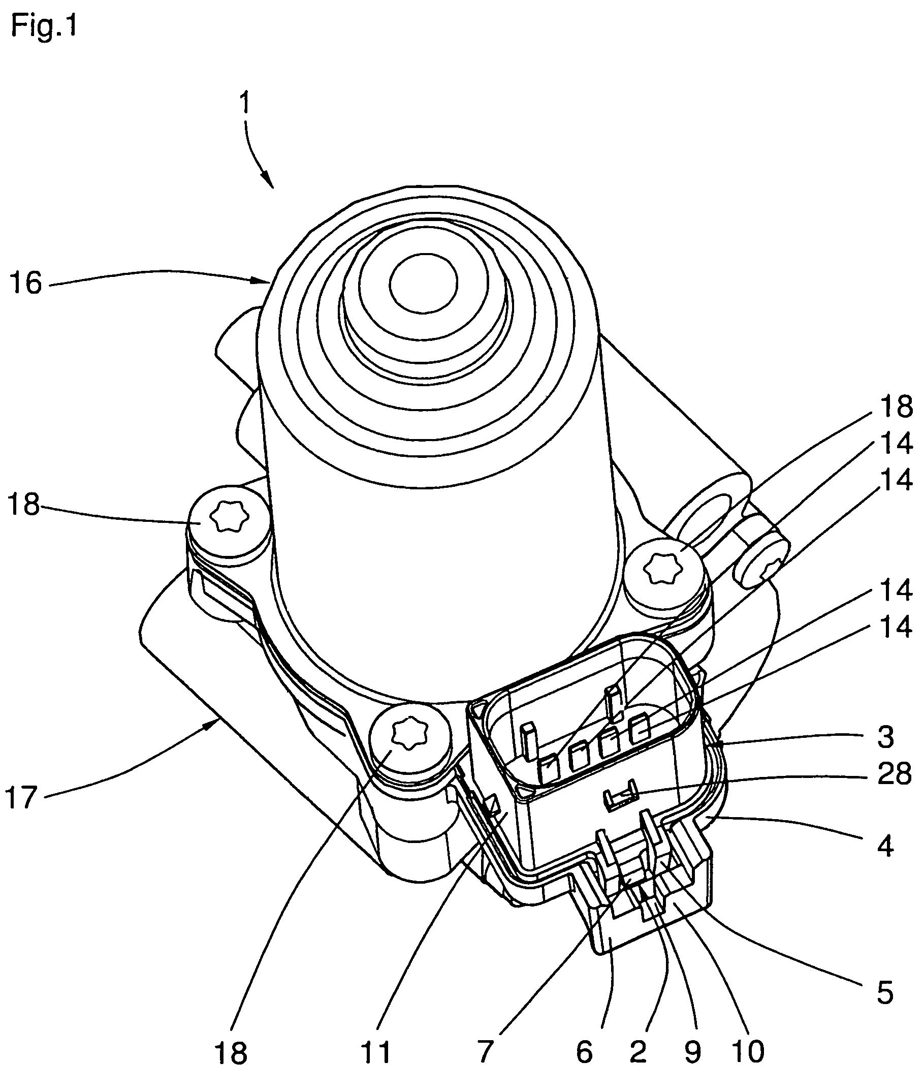 Electric drive with expandable catch and protective device