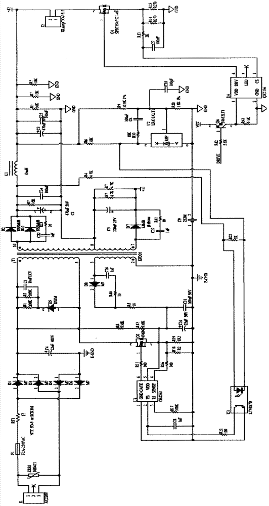 Medical examining lamp circuit