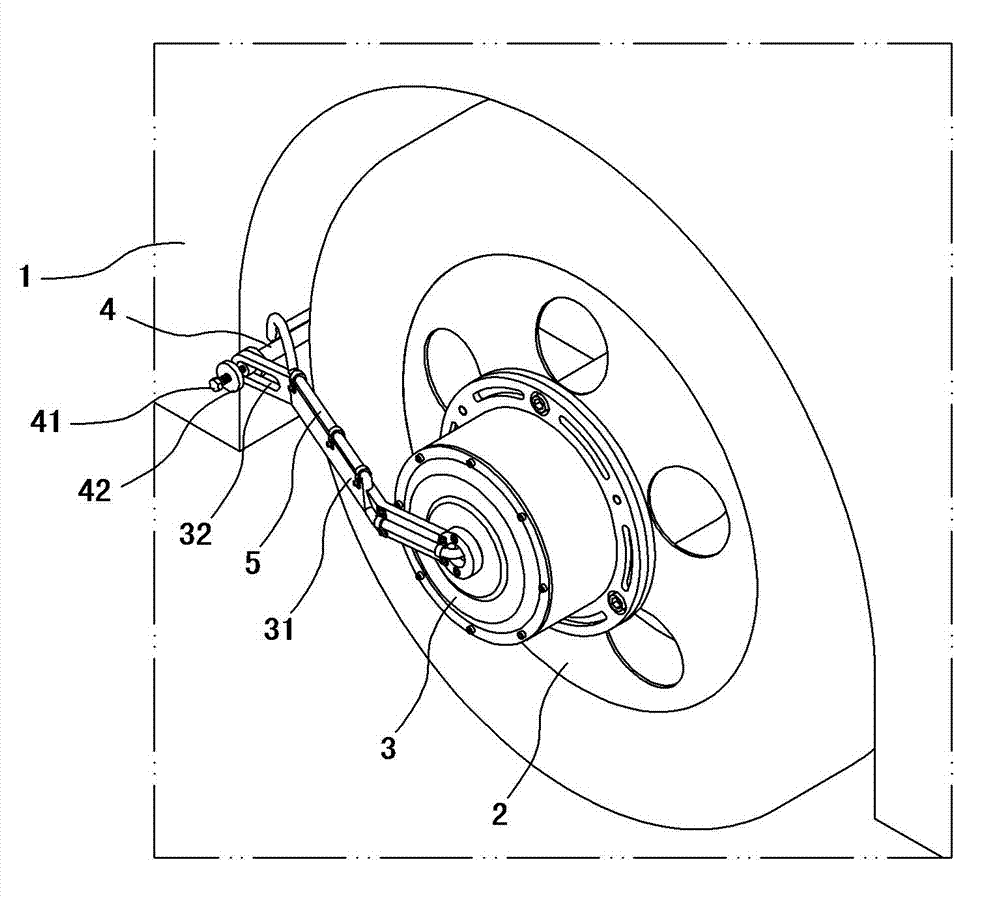 Hybrid electric vehicle power system with motor attached outside rear wheel hubs