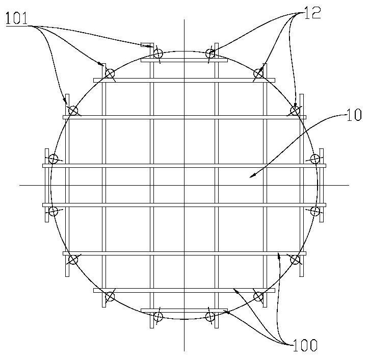 Foundation bolt pre-embedding positioning device and construction method thereof