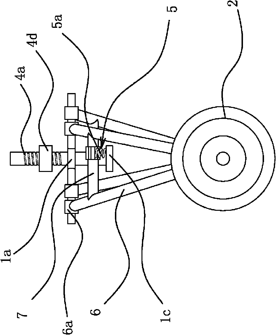 Auxiliary wheel mechanism of double-body vehicle