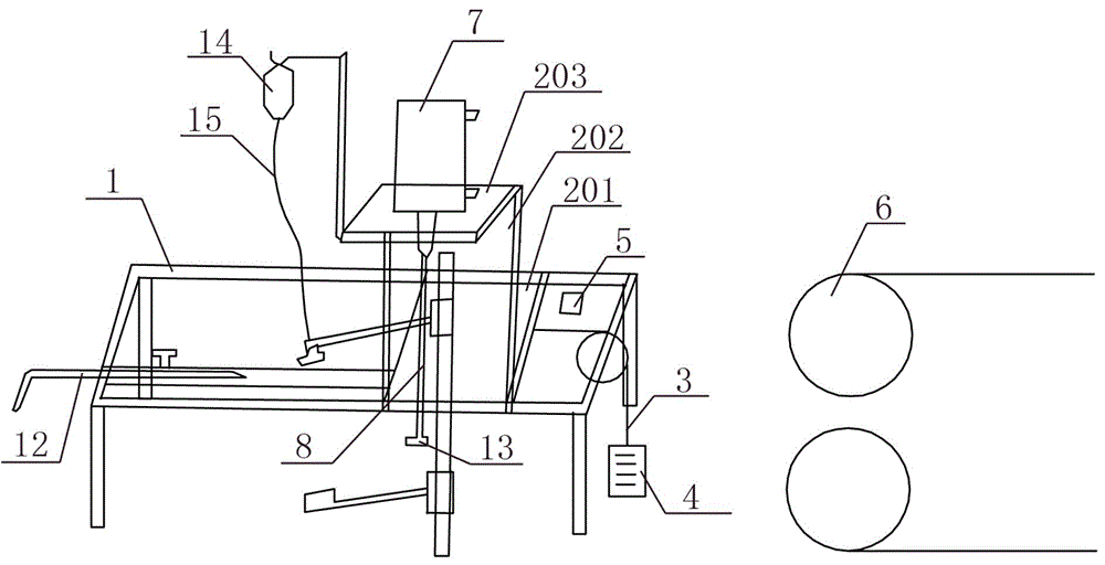 Large-diameter hot glass rod on-line automatic cutting device