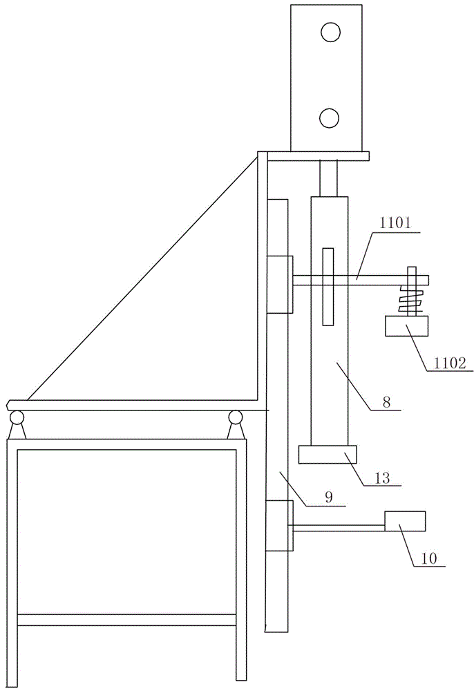 Large-diameter hot glass rod on-line automatic cutting device