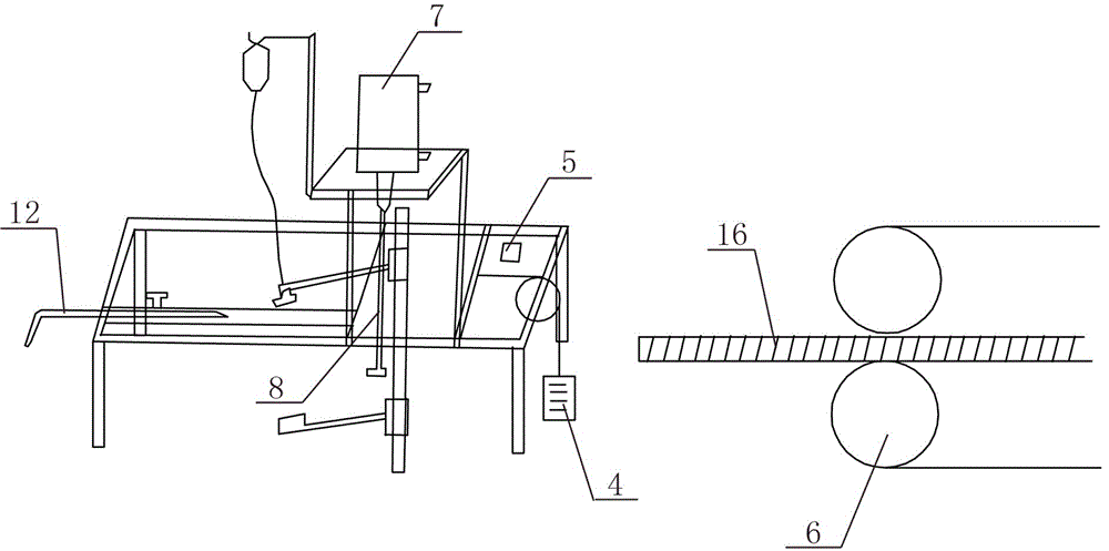 Large-diameter hot glass rod on-line automatic cutting device