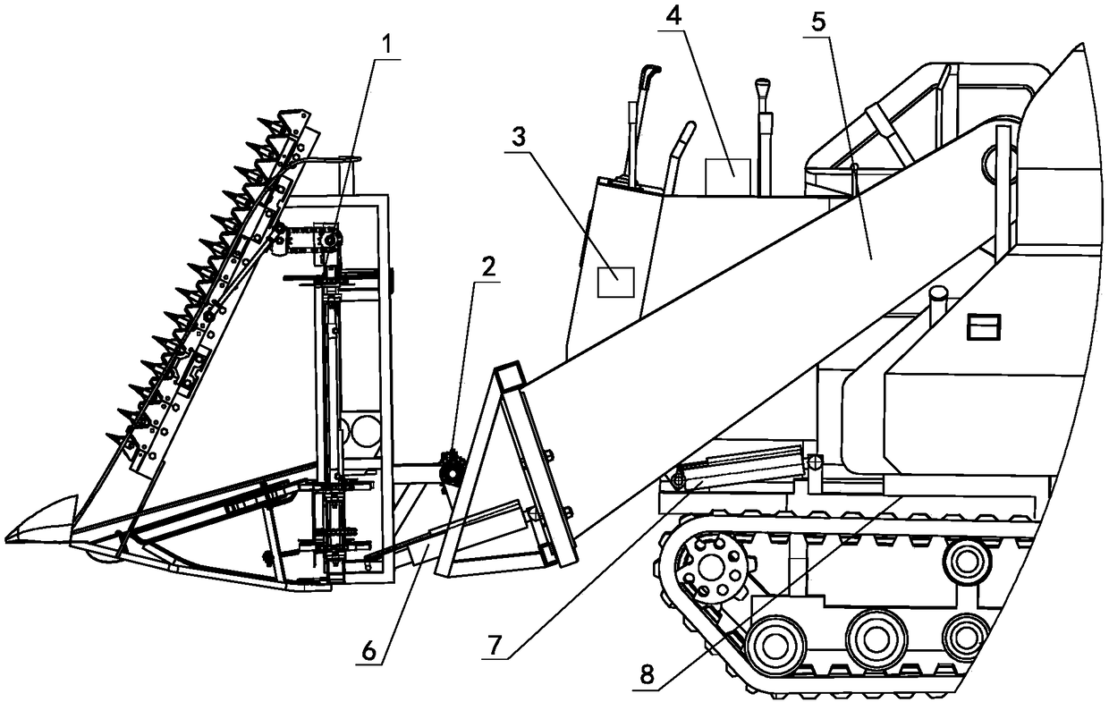 A windrower windrowing method connected with a combine harvester