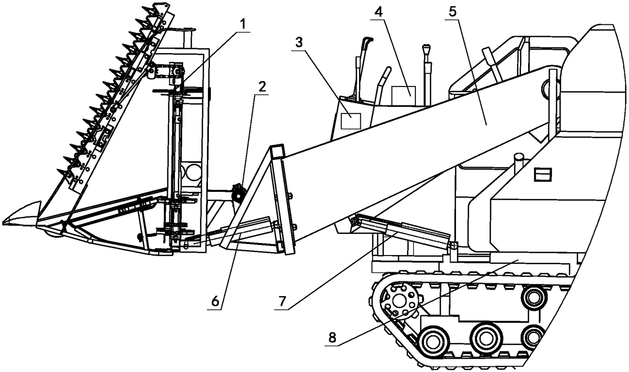 A windrower windrowing method connected with a combine harvester