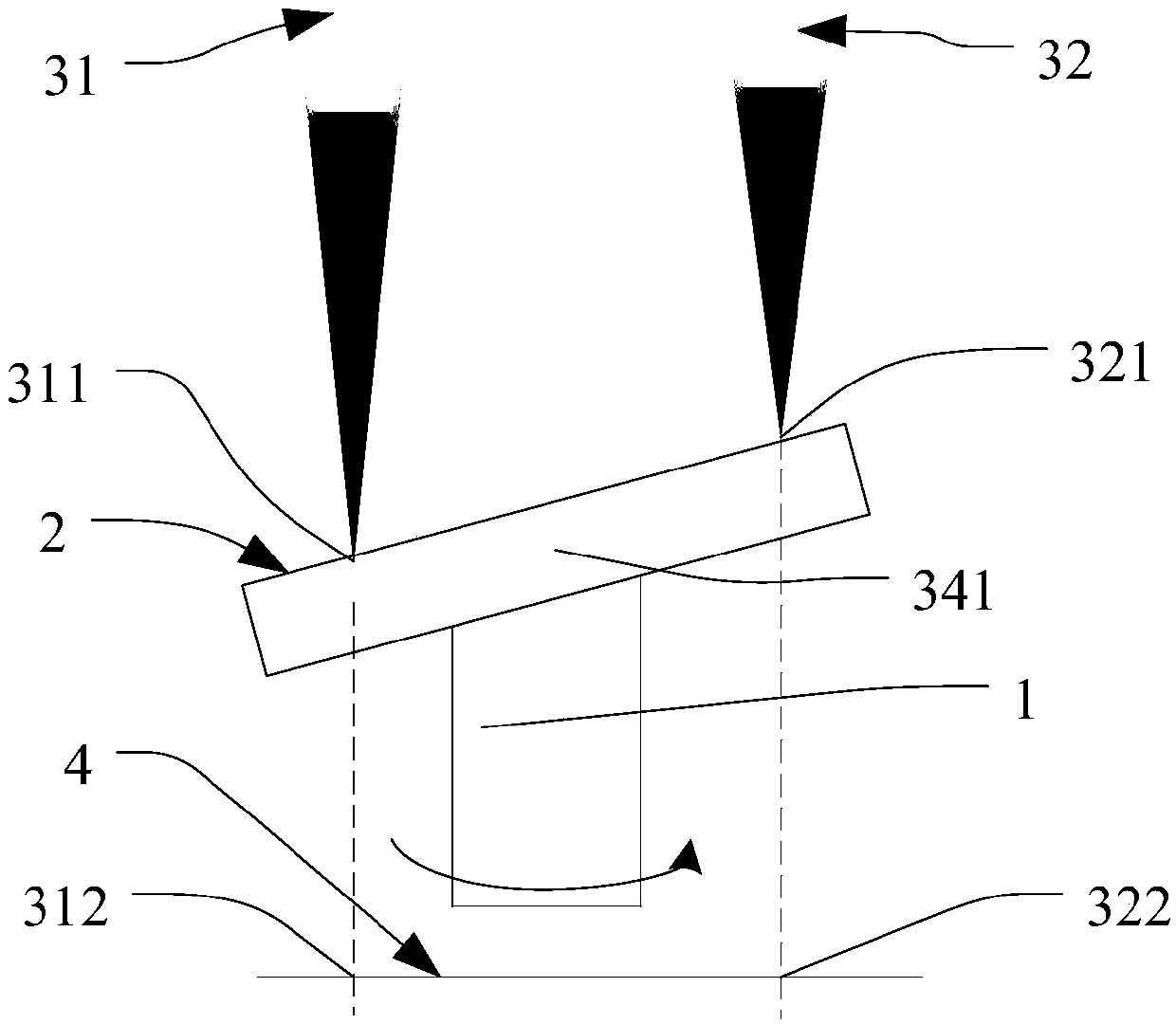Rotating shaft corner measuring device and method