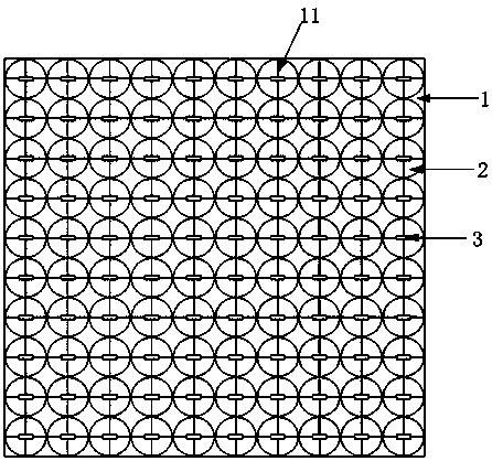 pebble mounting structure