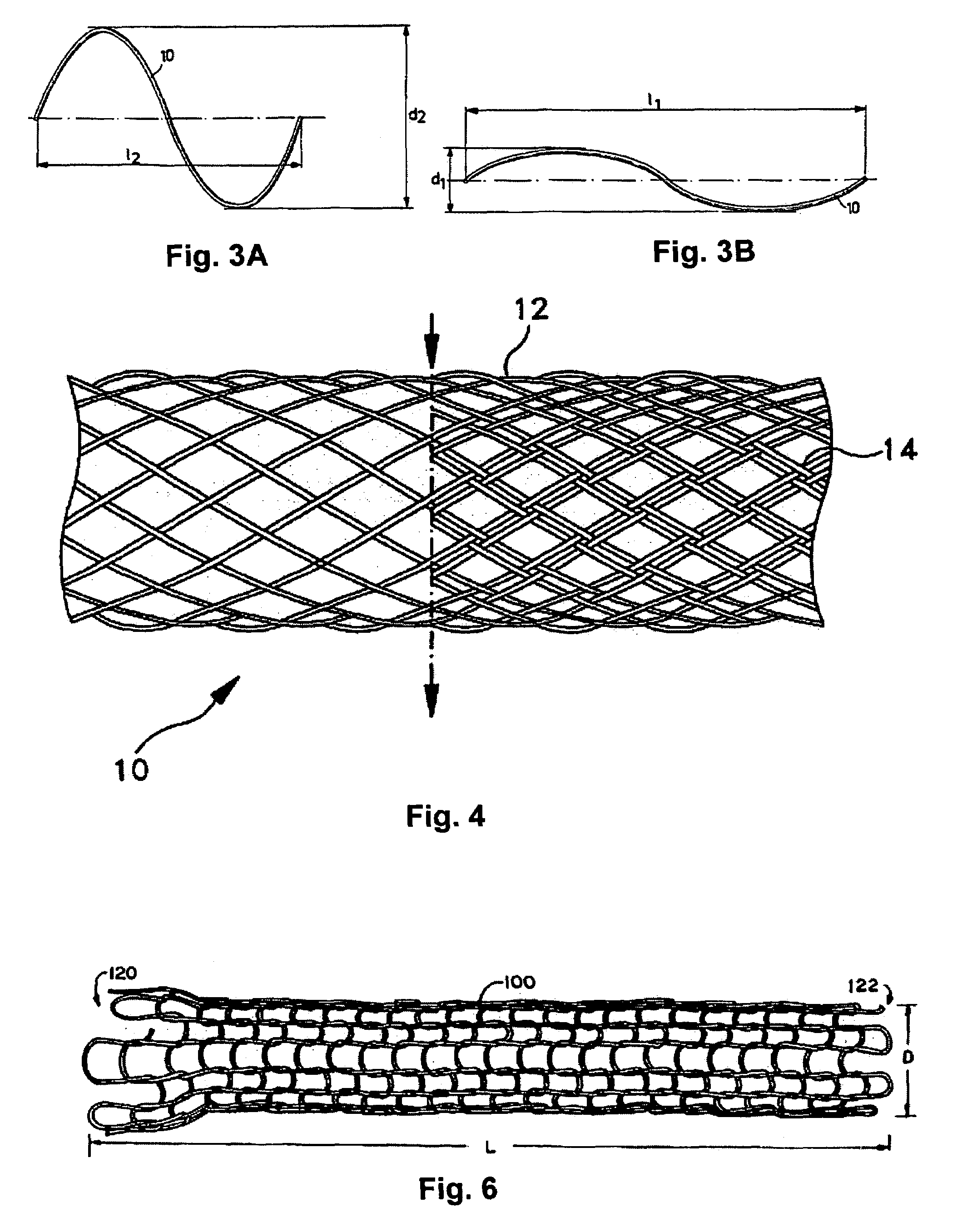 Bioabsorbable stents with reinforced filaments